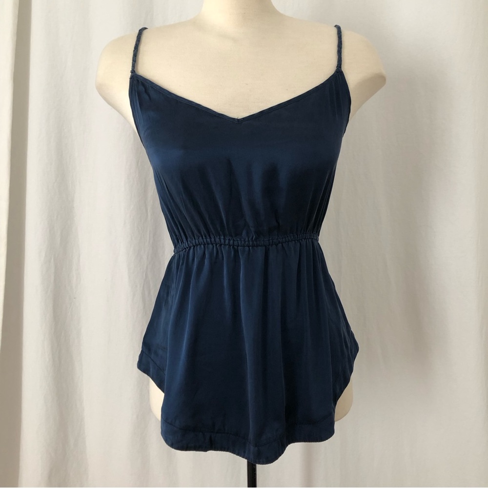 Quiksilver 100% silk tank with elastic waist